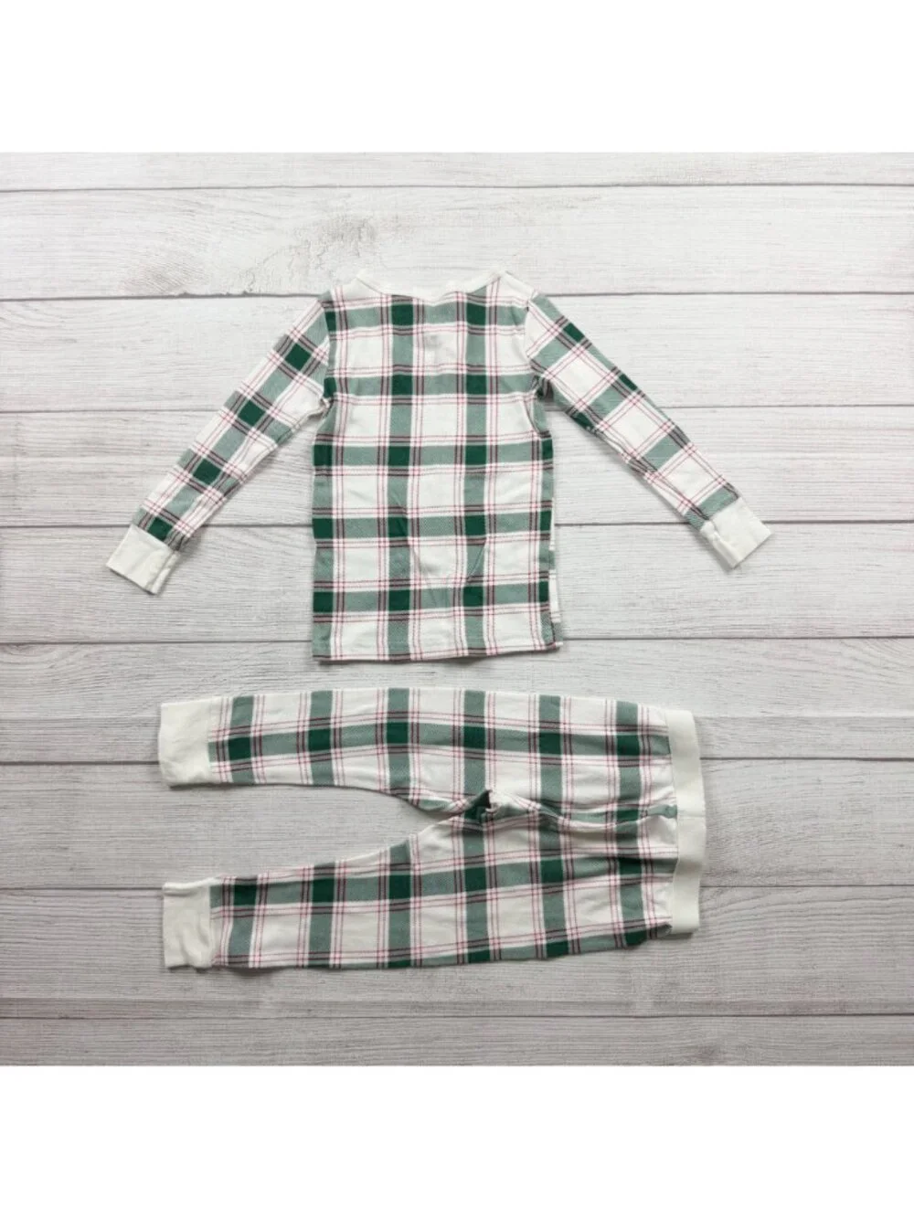 Wondershop Toddler Plaid Pajama Set Green White Christmas Sleepwear 3T